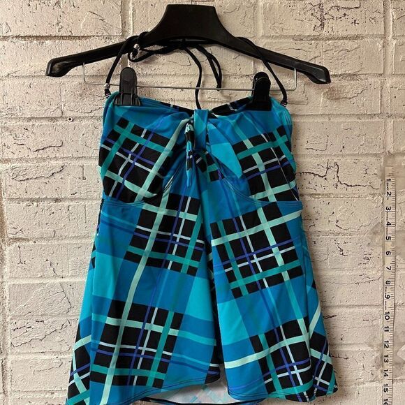 LIZ LANGE Maternity Swim Tankini Halter Top Large - Picture 1 of 7